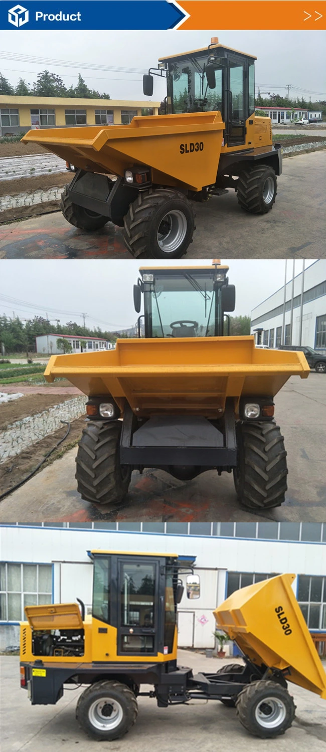 3t Site Dumper with Swivel Hopper Popular in EU Market and The Ce Certificaiton