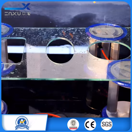 Jfp2500 CNC automatique traitement du verre vertical sablage sableuse machine avec de l'oxyde d'aluminium