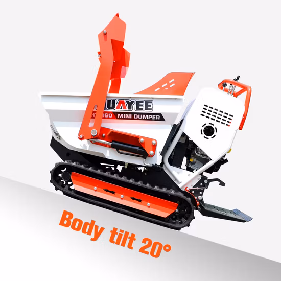 Huayee usine tout Terrain Mini Dumper camion à benne basculante sur chenilles petit camion de Transport sur chenilles en caoutchouc Mini Dumper sur chenilles avec CE